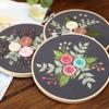 Embroidery DIY Fabric Art Kit Material Bag Handmade Creativity Beginner's Simple Plant Flower Hanging Picture