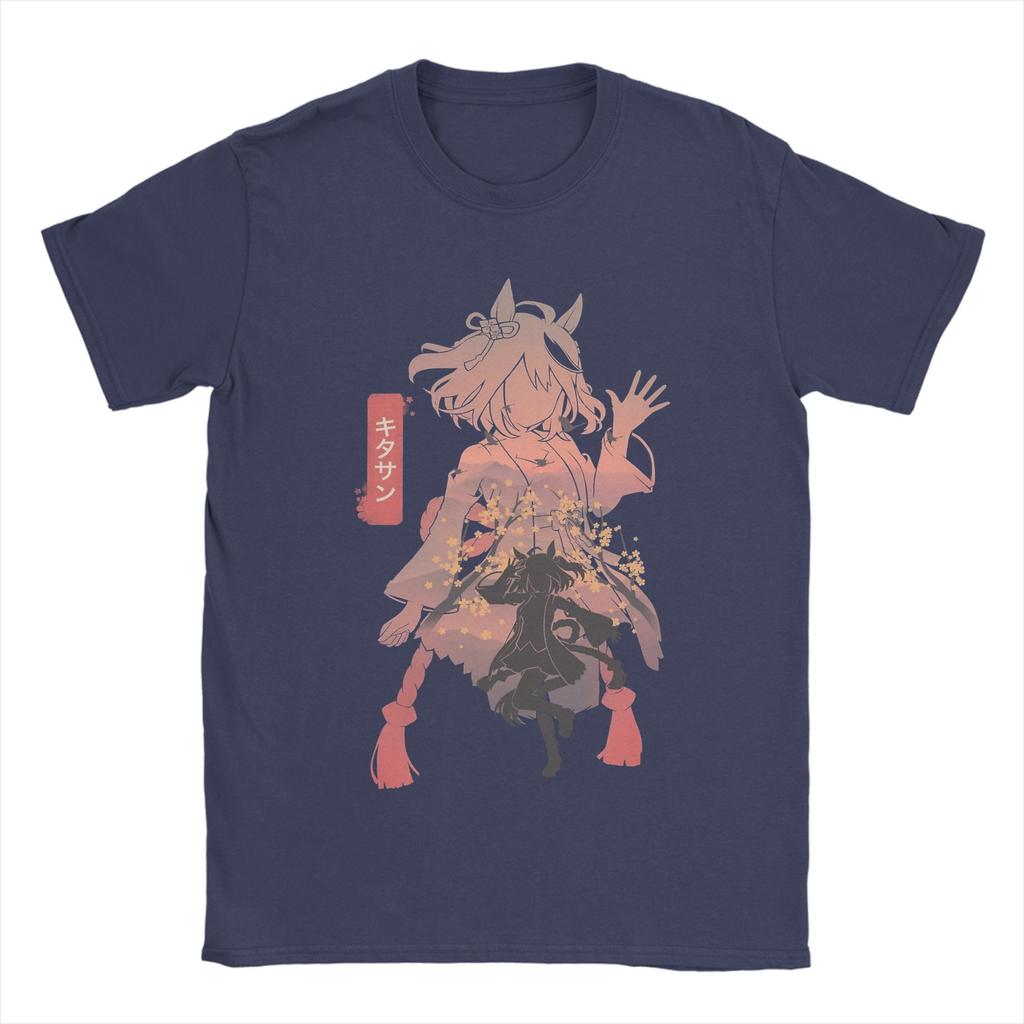 Unisex TShirt Kitasan Black Uma Musume Anime Funny 100 Cotton Tees Short Sleeve T Shirts Round Neck Clothing Gift Idea