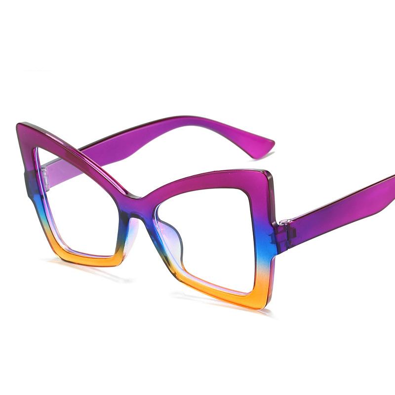 New Vintage Cat Eye Exaggerate Sunglasses Women Men Square Sun Glasses Big Eyewear for Male Female Special Shaped