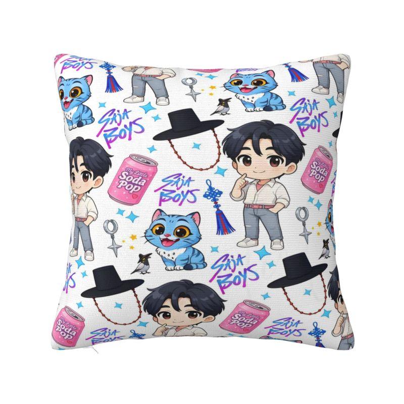 Vlastní povlak na polštář v severském stylu Kpop Hunter Demons 40x40cm Polyester Huntrix Povlak na polštář na pohovku Čtvercový povlak na polštář