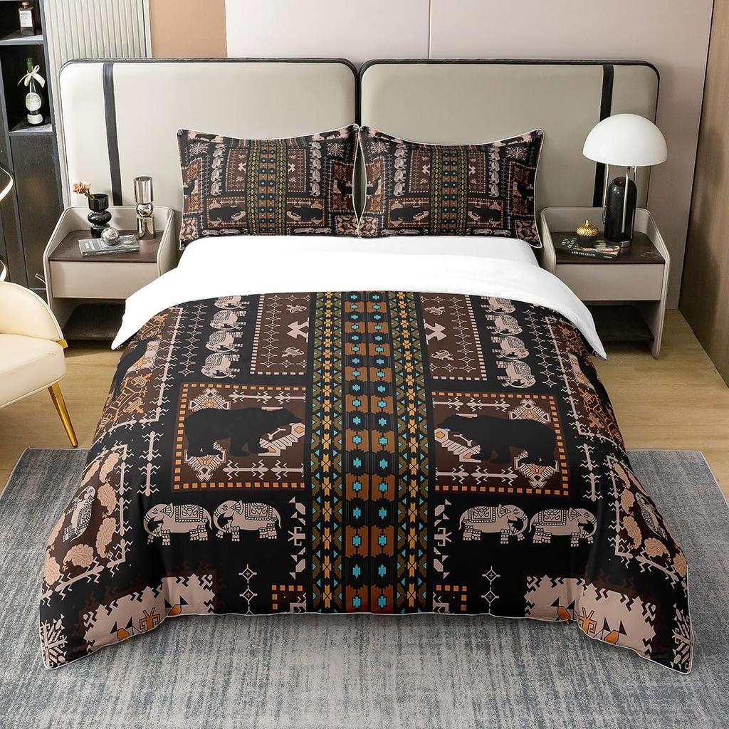 Buffalo Plaid Bedding Collection For Cabin Decor Queen Wild Animal Comforter Cover Duvet Cover Queen King Size Quilt Cover 3 Pieces