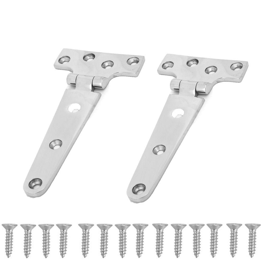 2 PCS 6x3 Inch T Hinge Marine Grade Boat Hatch Hinge Heavy Duty Door Hinge for Boats and Doors