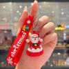 2Pcs Cartoon Cute Santa Claus Tree Keychain Christmas Party Decoration Bag Ornaments Car Key Pendant Exquisite Small Gift