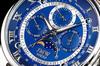 JMW TOKYO Moon Phase Watch 100m Water Genuine Leather Roman Blue Silver Limited Edition of 300 Perfect Day Gift Men's [Japanese Movement] Resistant,