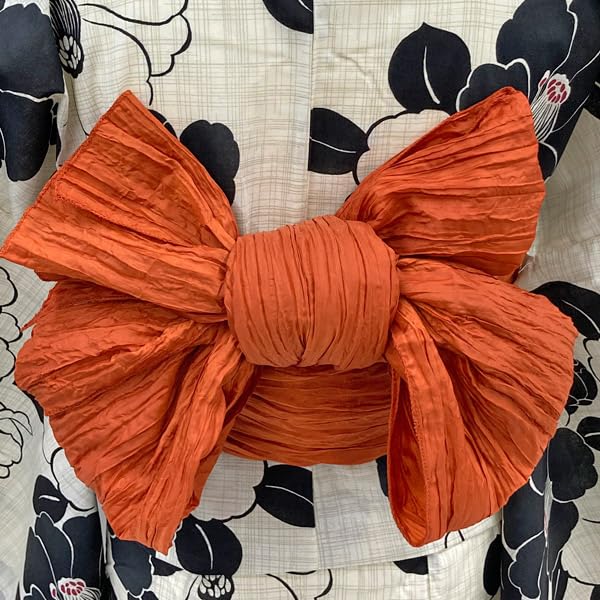 Kyoto Kimono Yuzen Yukata and Obi Set in with Monochrome Camellia and Floral Retro Style (2 Pieces) Off-White Prints,