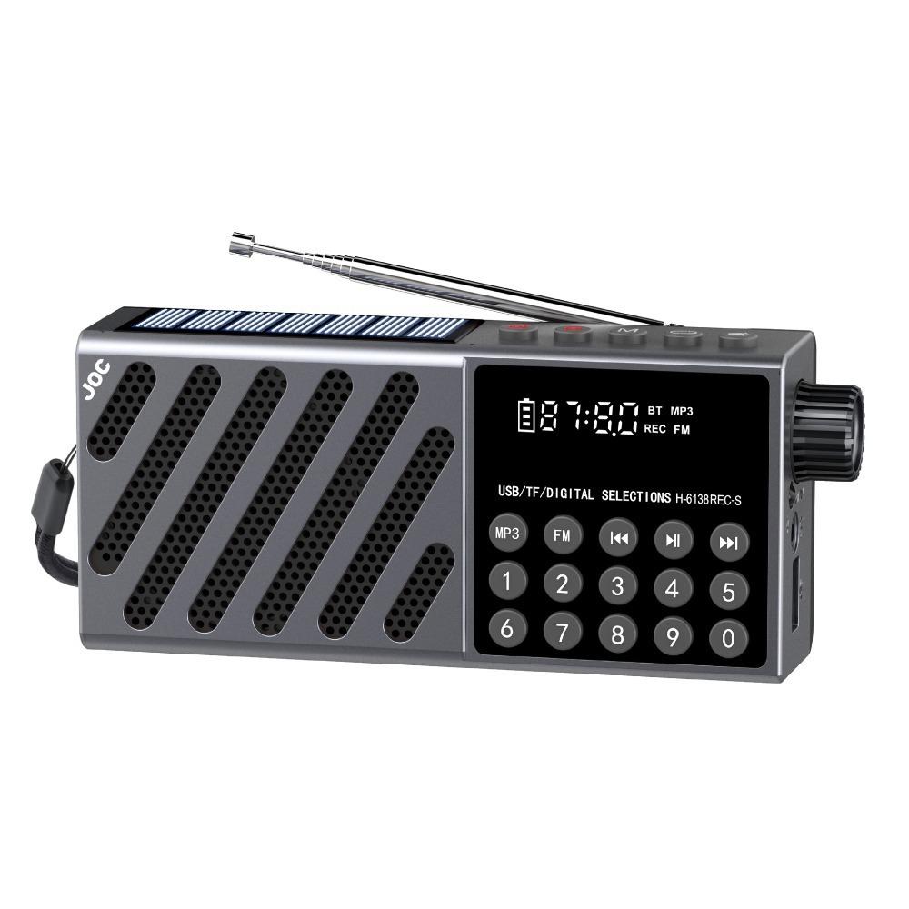 Solar Charging FM Radio Receiver USB TF Card Wireless Bluetooth Speaker Pocket Digital Player