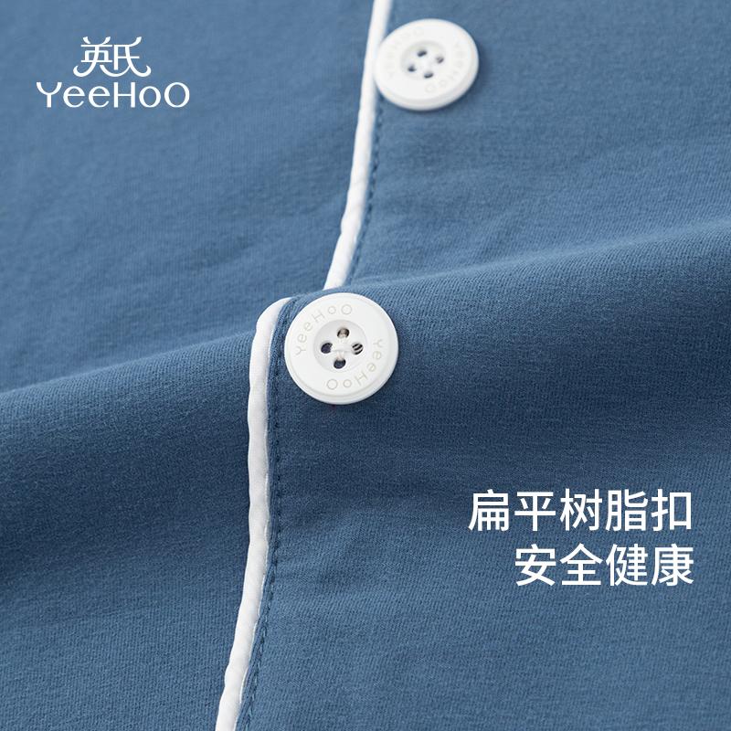 Yingshi Men's and Women's Cotton Skin friendly Collar Nightwear Home Clothes Set