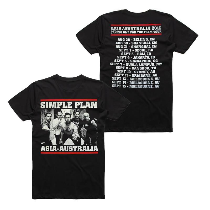

Simple Plan - Simple Plan Band - Canadian Pop-Punk Style High Street Short-Sleeved Men s Pure Cotton Straight-Tee Shirt 2XL