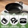Replacement Pot Handle 2 Pack Bakelite Universal Short Side Grip   Easy Install Sturdy Cookware Accessory for Home Kitchen