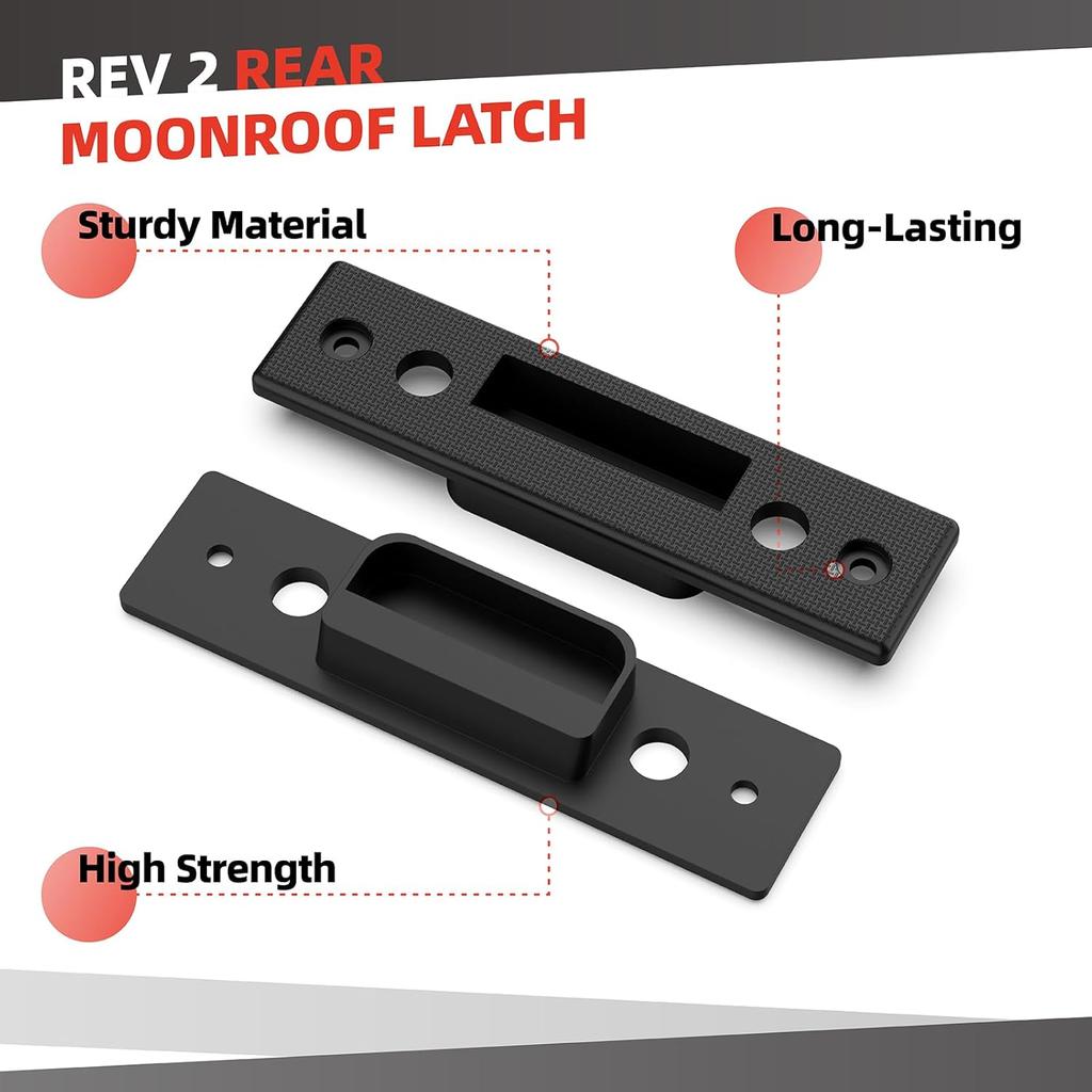Rear Moonroof Latch, Rev 2 - GM F Retainer 84900118 Sunroof Lock Compatible with Chevy Traverse, GMC Acadia, Buick Enclave Rear Sliding Moonroof
