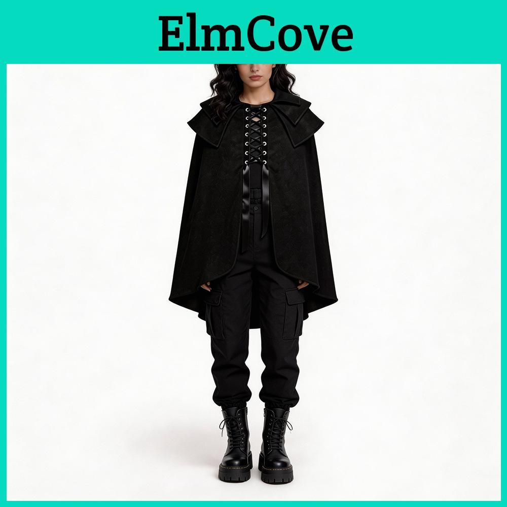 Gothic Cosplay Cape With Polyester Material For Stage Costume And Roleplaying