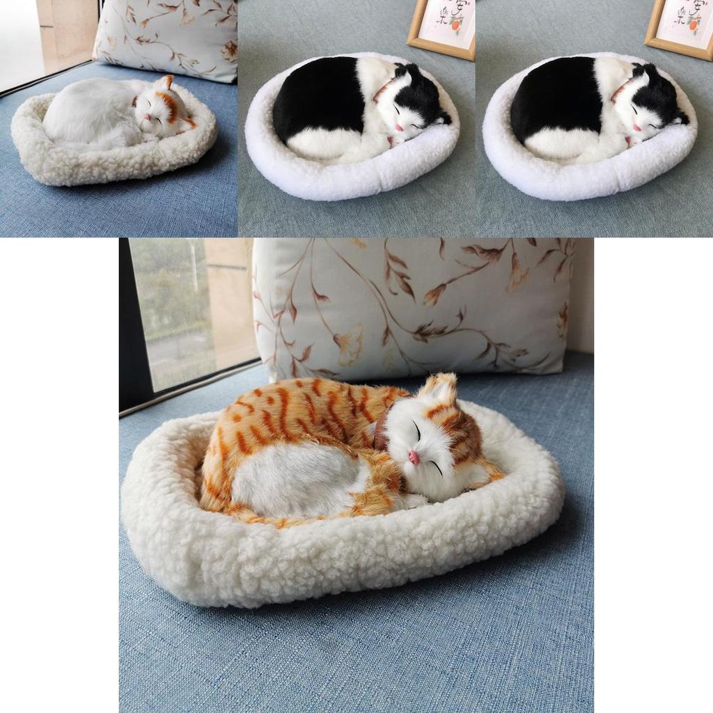 Animal Figurine With Artificial Fur Material Handmade Home Decor For Photography And Gift