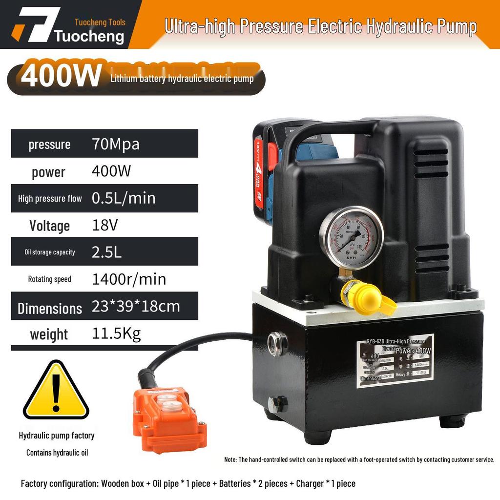 Ultra-High Pressure Electric Hydraulic Oil Pump with Solenoid Valve Dual Circuit