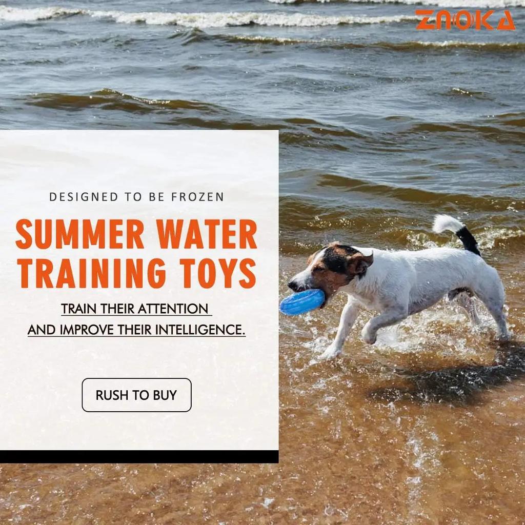 Pet Cooling Chew Toy Reusable Dog Cat Toy Teething Summer Cooling Teether Chew Toy Durable Ice Frozen Circle Shape Toys