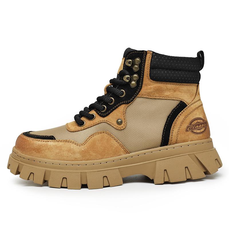 Golden Sapling Herrenstiefel Retro Arbeitsschuhe Bequeme Outdoorstiefel Herren Casual Trekkingschuhe Freizeit Berg Winterschuh