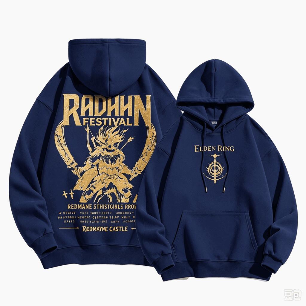 Elden Ring Grafiske Hættetrøjer Efterår Vinter Mænd Manga Vintage Oversized Unisex Streetwear Trendy Sports Grafisk Y2k Korte Ærmer Klassisk