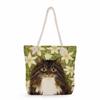 Flower Cat Print Thick Rope Single-shoulder Beach Bag 7262