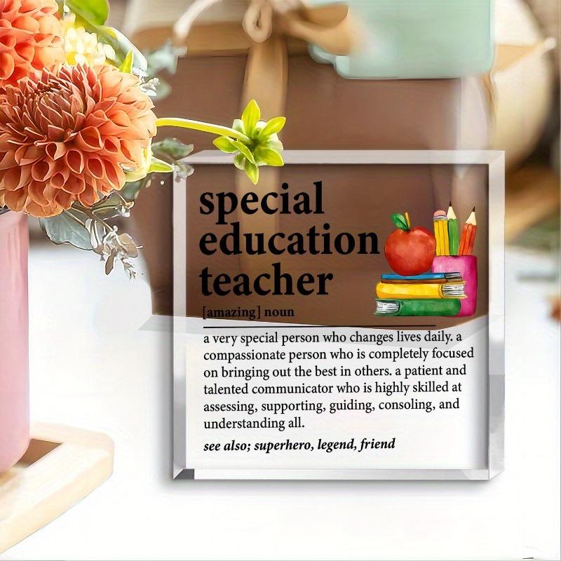 Special Education Teacher Plaque - Heartfelt Definition Gift for SPED Educators