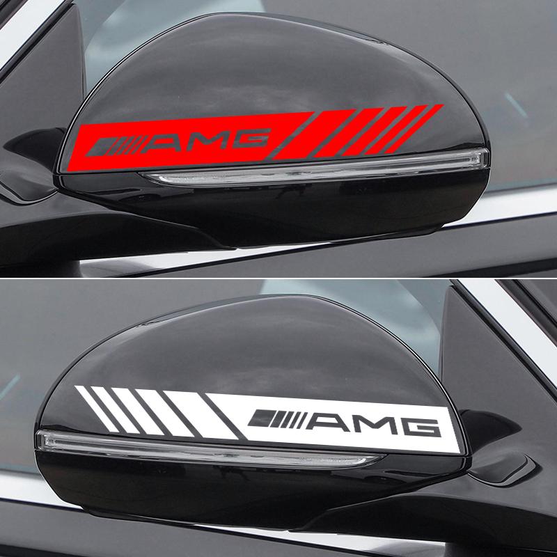 Car Rearview Mirror Sticker Auto Side Body Stripe Decal Decoration For Mercedes Benz AMG GLC GLE CLA W204 W205 W203 W211 W212 W213