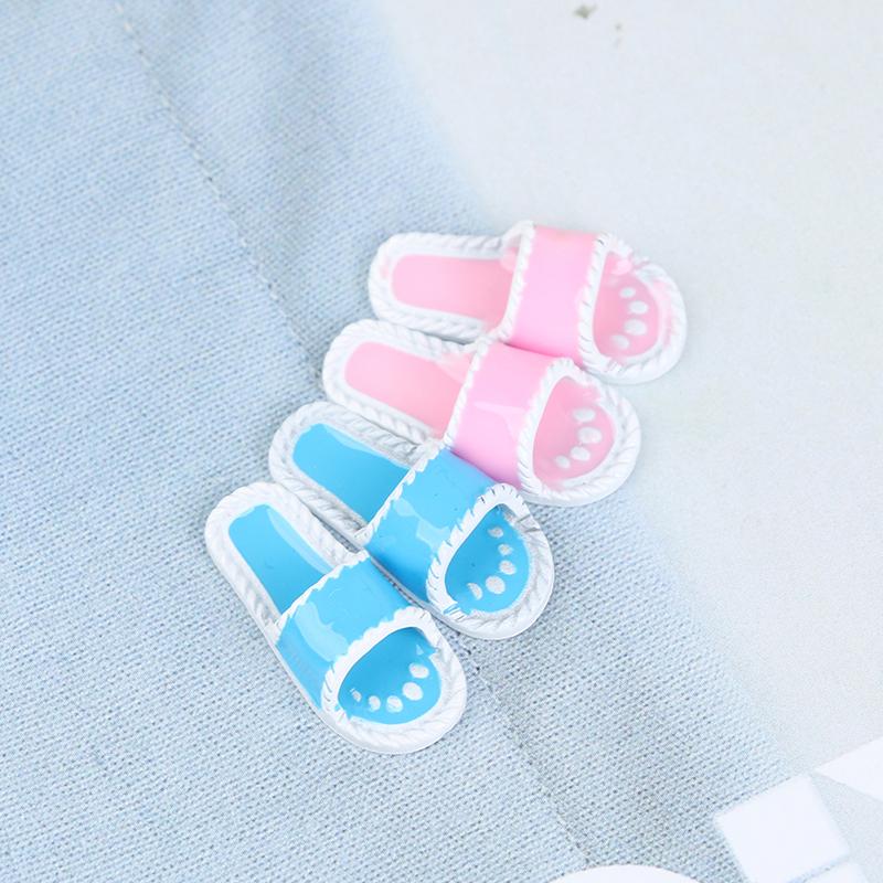 1/12 Scale Dollhouse Miniature Mini Slipper For Doll Shoes Accessories