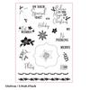 Birthday Celebration Clear Stamp Flower Pattern Silicone Stamp for Birthday Card Making Scrapbooking Journal Planner