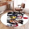 Halloween horror Printed Round Rug Carpet Chair Rug Area Rug Entryway Doormats,for Office Chair Living Room Bedroom Kitchen Room.
