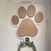 Chic Wooden Paw Print Wall Hook Bedroom And Bathroom Decor Handcrafted Towel & Clothes Hanger