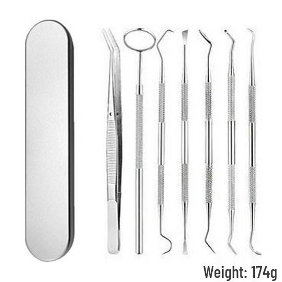 Dental Tools Kit: Stainless Steel Teeth Cleaner, Probe, Pick & Excavator for Oral Care