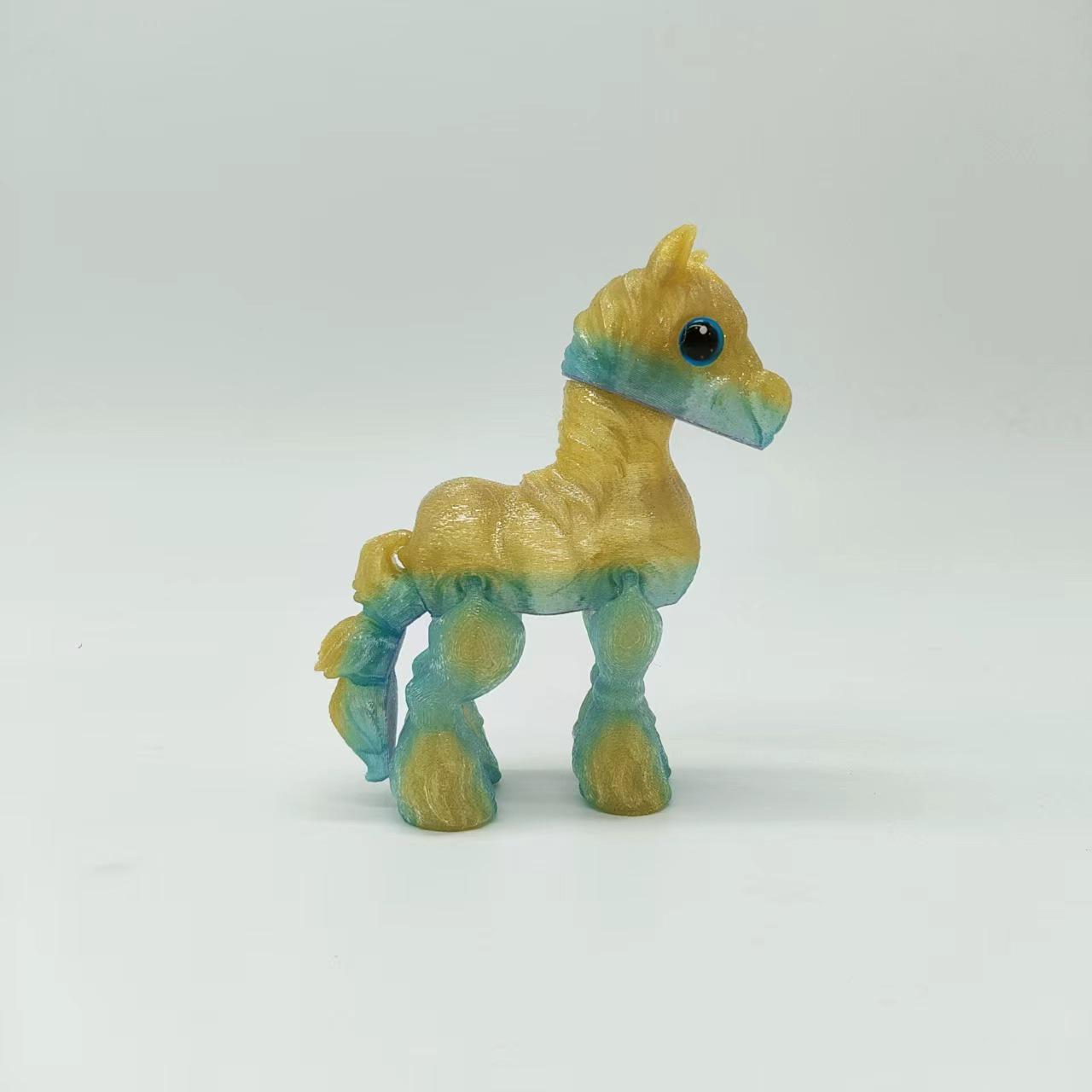 3D Printed Pony Desktop Ornaments - Cute Animal Toy Collection