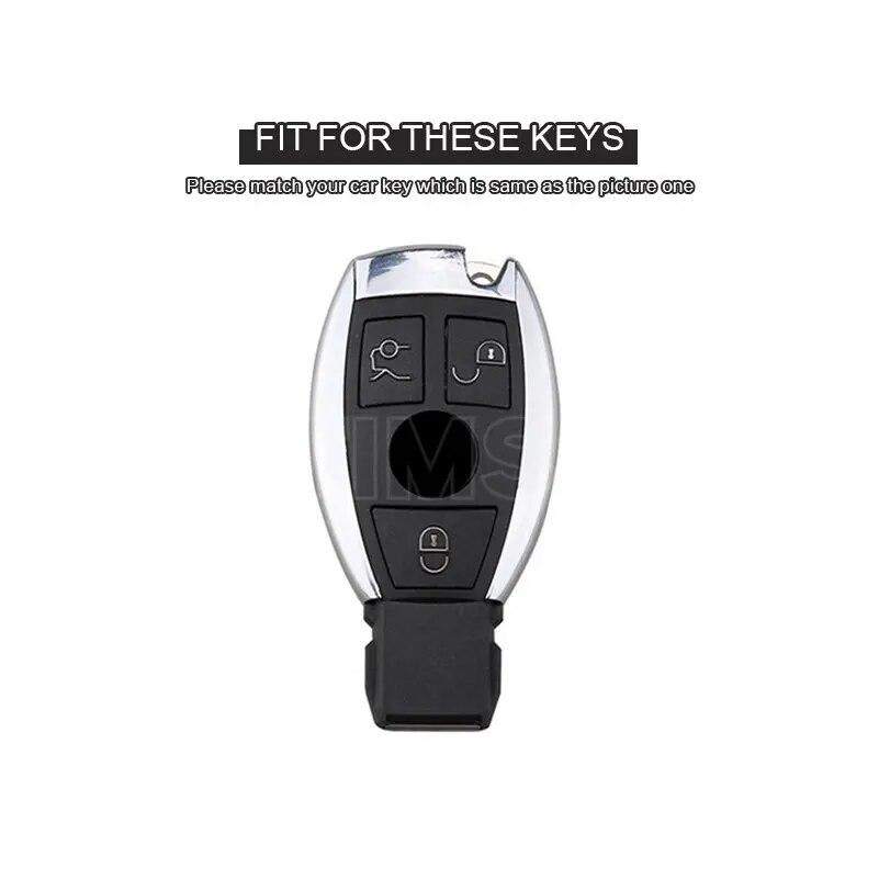 Leather Car Remote Key Case Cover  for Mercedes Benz A C E S G Class W204 W205 W212 W176 X167 W463 GLC CLA GLK GL Protector Fob