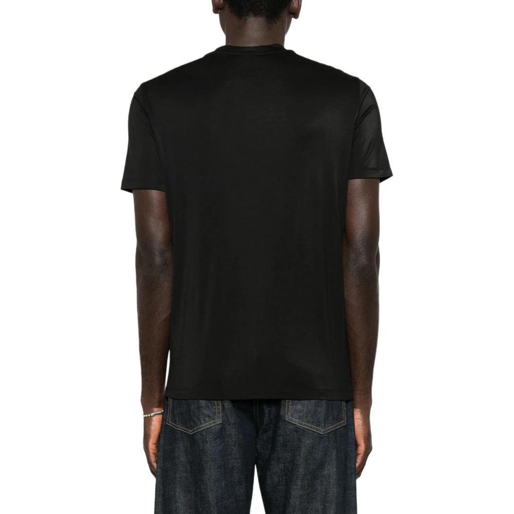 Emporio Armani Solid Color Round Neck Eagle Logo Embroidered Short Sleeve T-Shirt Men tops EM004586-AF13721-UC001