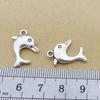 A5728 Antique Silver Alloy Dolphin Jewelry Accessories, 100/Bag, 1.5g - DIY Jewelry Supplies