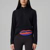 SAUCONY Sports Lifestyle Series Half-Zip Solid Color Stand Collar Pullover Long Sleeve Sweatshirt Women Sweatshirt Black SC1240156A-BK01