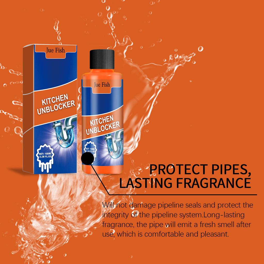 Jue-Fish Powerful Kitchen Pipe Dredging Agent Dredge Deodorant Toilet Sink Drain Cleaner Sewer Fast Cleaning Tools