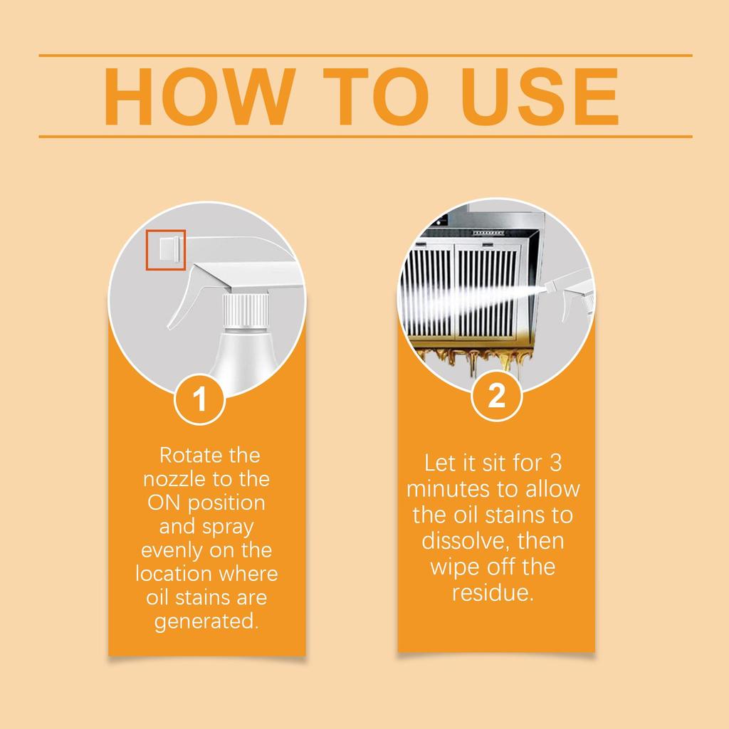 Kitchen Foam Cleaner Powerful Cleaning Grease And Stains Without Damaging Surface