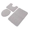 Conjunto de 3 Tapetes de Banheiro Forma U Tapete para Vaso Sanitário Tampa de Vaso Sanitário Tapete de Banho Absorvente de Água Antiderrapante Tapetes de Banho para Treinamento de Penico Crianças Adulto