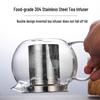 Large-Capacity Heat-Resistant Glass Teapot with Stainless Steel Filter