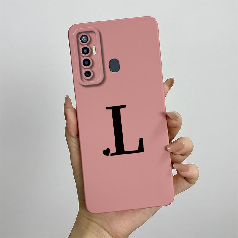 Funda for Tecno Camon 17 Case 4GB/6GB 128GB 6.6” Cute Letters Soft TPU Shockproof Liquid Silicone Phone Cover For Tecno Camon 17