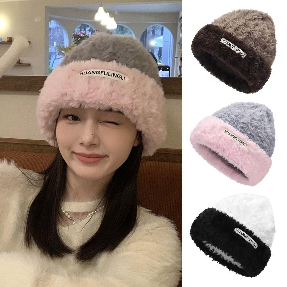 Soft Y2k Beanies Thickened Winter Knitted Hat Casual Bonnet Caps  Riding