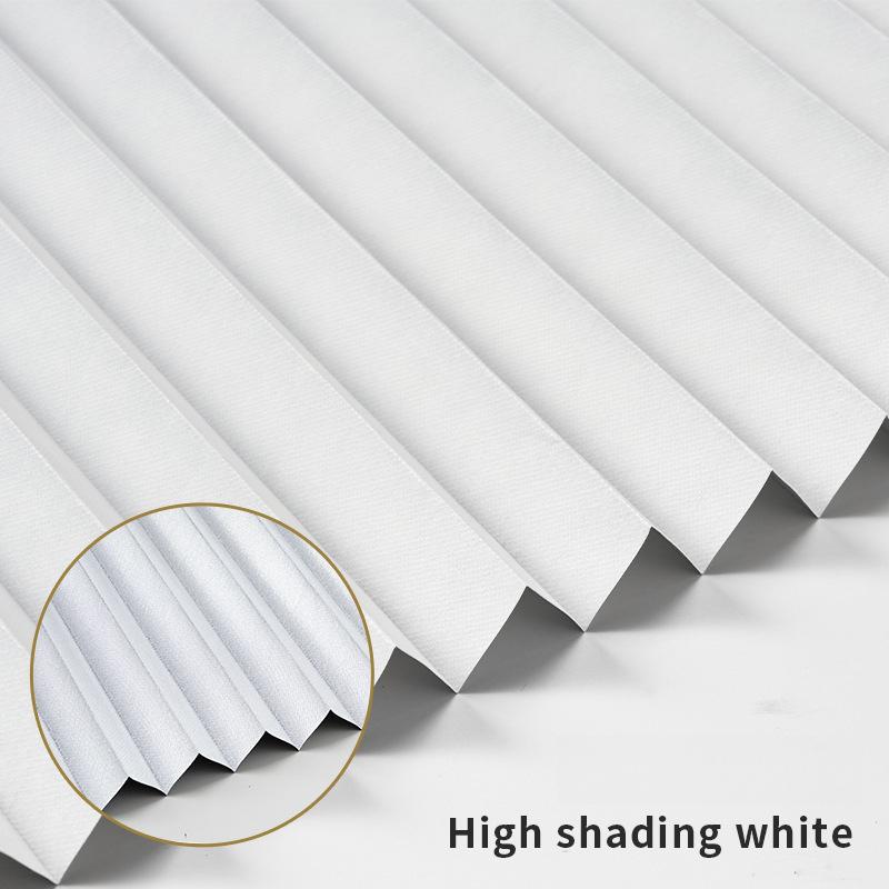 Self‑Adhesive Pleated Window Curtain,No Drill Blackout Privacy Shade for Bedroom Home