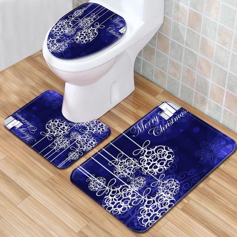 Creative Toilet Three-Piece Floor Mat Bathroom Three-Piece Carpet Doormat