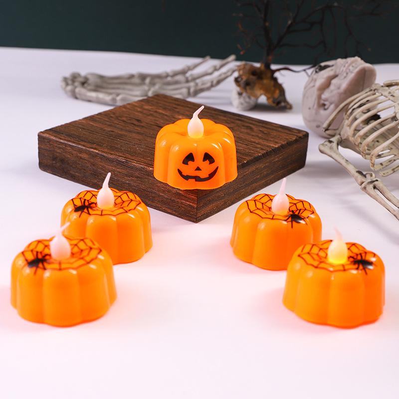 LED Halloween Pumpkin Lantern - Ghost Festival Decoration, Electronic Candle Lamp, Luminous Night Light.
