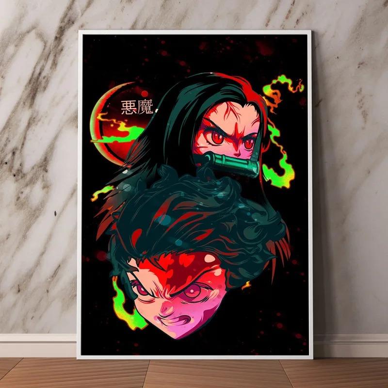 Abstract Modern Japanese Anime Demon Slayer Poster Character Canvas Painting Print Design Office Home Wall Decor Pictur Posters