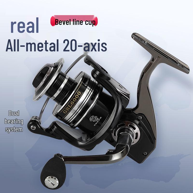 All-Metal Saltwater Fishing Reel - 20-Bearing, Stainless Steel, Long Cast Spinning Reel for Sea Fishing