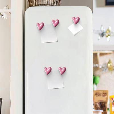 Yousheng 10 Pezzi Magnete da Frigo Acrilico Cuore d'Amore Fai da Te Casa Ufficio Cucina Armadietto Frigorifero Decorazione Magnetica Ornamento a Forma di Cuore Elettrolaccato