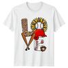 Love Unisexs TShirt Baseball Mom Sunflower Mothers Day Gift For Her