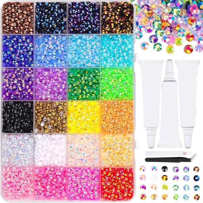 Набор блестящих страз AB разных цветов из смолы Для аксессуаров к одежде Рукоделие Изготовление ювелирных изделий