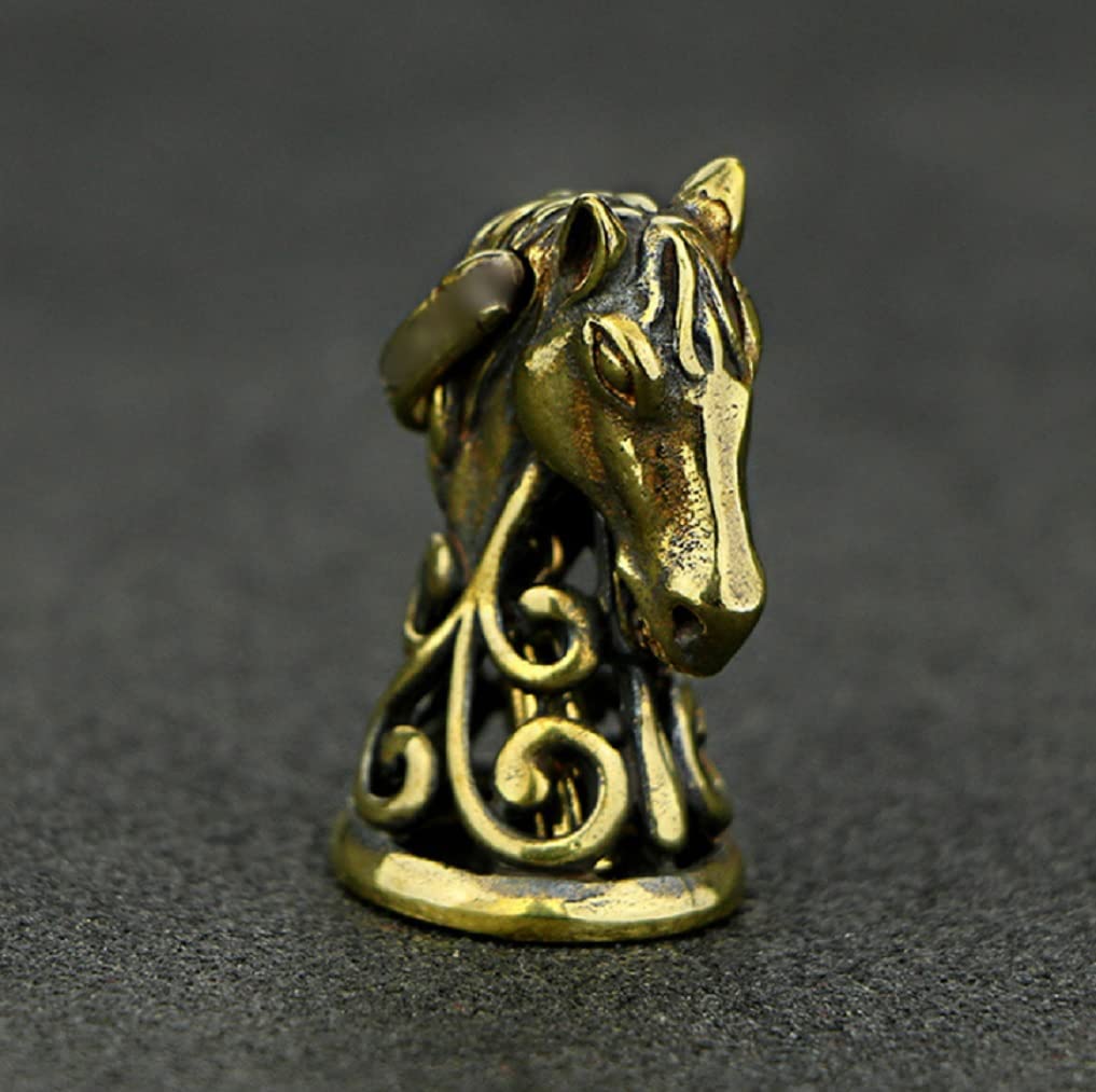Kaimed Horse Brass Brass Guardian Bell Chess Amulet Key Holder Harley Rider Traffic Safety