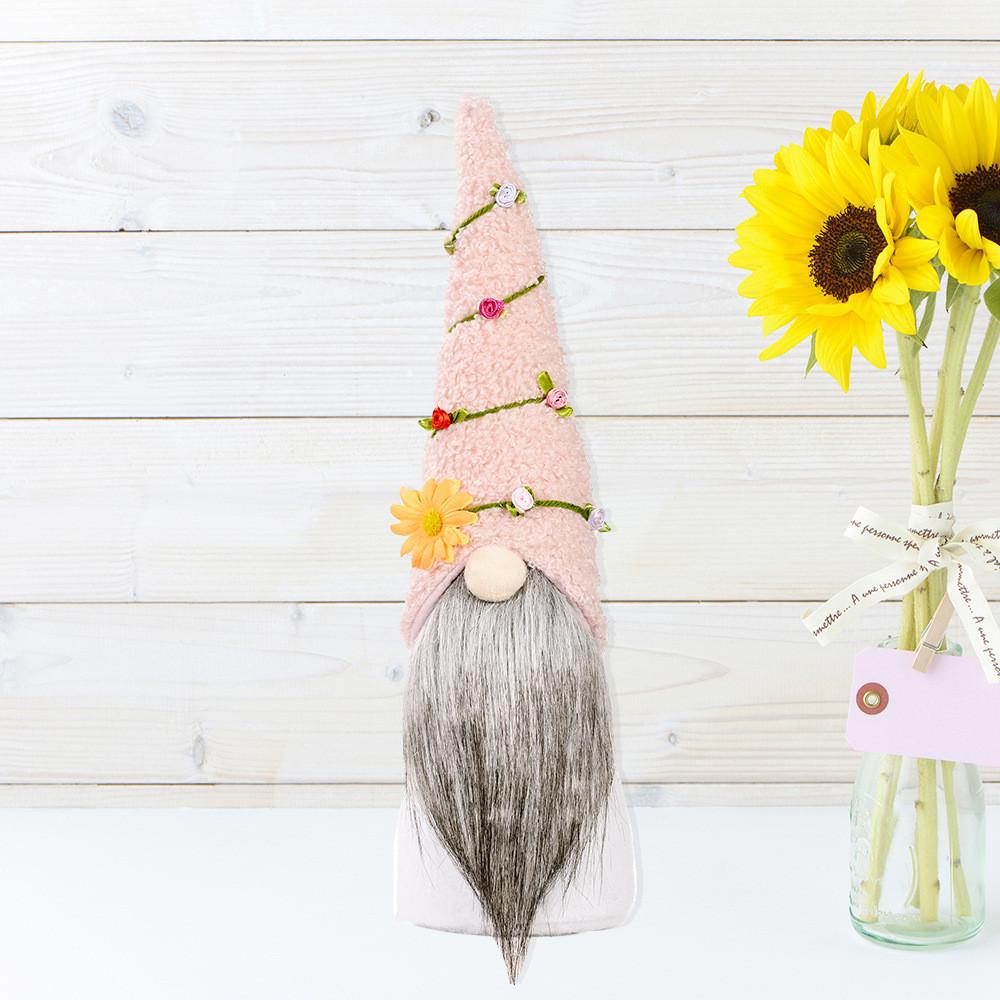 

Harvest Season Pumpkin Hat Rudolf Plush Doll Coral Chrysanthemum Decor For Thanksgiving Home Display Harvest Flower Hat Male