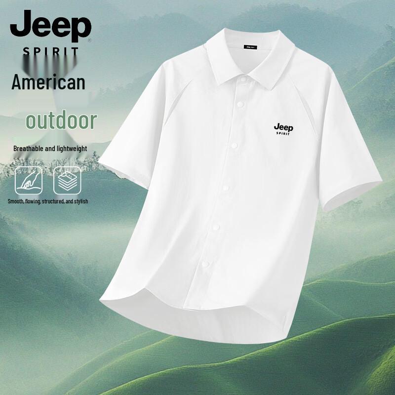 Мужская летняя повседневная рубашка с коротким рукавом JEEP SPIRIT M